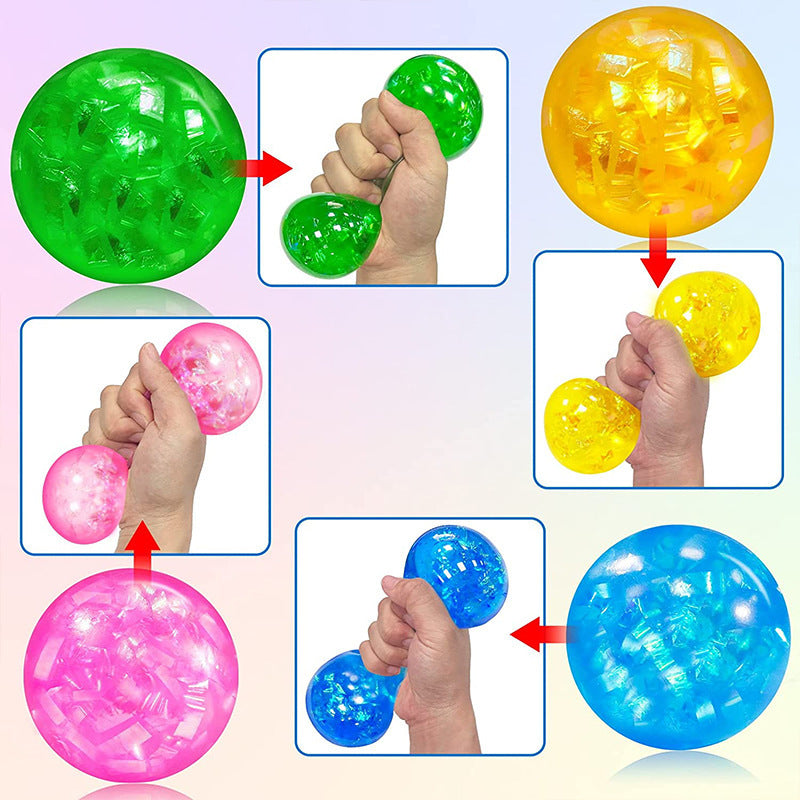 Stress Relief Ball Squeezing Toy TPR Soft Rubber Slow Rebound Vent Ball