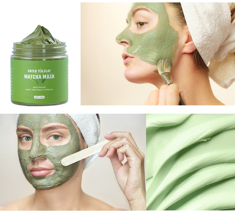 Matcha Mud Mask Balance Grease Green Tea Refreshing Cleansing Sun Damage