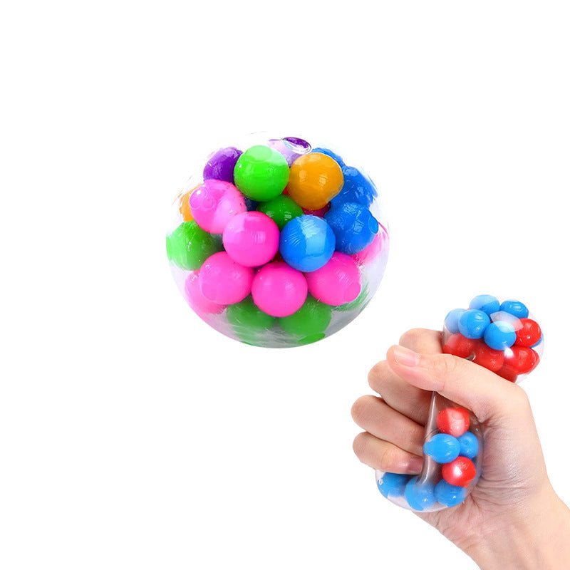 Stress Relief Ball Squeezing Toy TPR Soft Rubber Slow Rebound Vent Ball