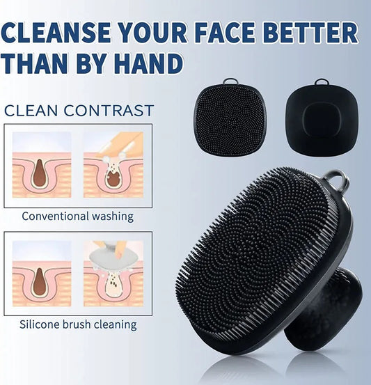 Handheld Face Decontamination Brush Silicone Face Cleansing Brush